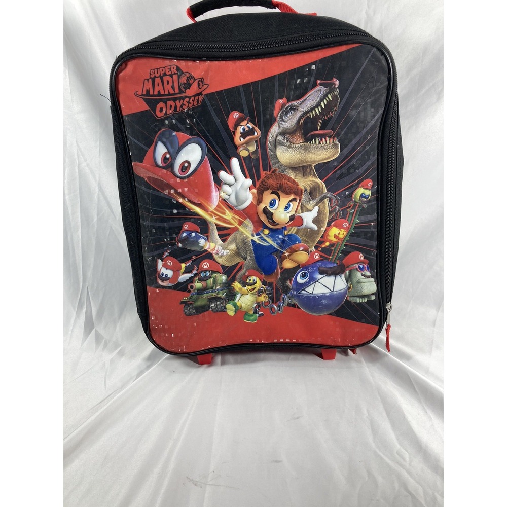 Super Mario odyssey Soft Side Rolling 15" Tall Carry-on Luggage